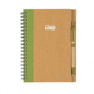 Cuaderno Steno con Portaplumas, Bloc de Notas con Espiral para Escribir, Cubierta de Papel Kraft, Cuadernos Pequeños de Bolsillo - Product Image 1