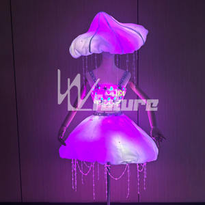 2025 gran oferta ropa LED arcoíris brillante-<span class=keywords><strong>disfraz</strong></span> <span class=keywords><strong>de</strong></span> chica <span class=keywords><strong>Medusa</strong></span>-traje brillante <span class=keywords><strong>de</strong></span> Cosplay <span class=keywords><strong>de</strong></span> fiesta Jia - Product Image 3