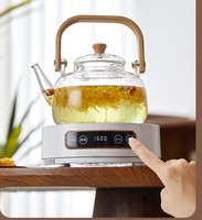 Cuisinière à thé électrique en céramique, petite, ronde, portable, pour la maison et l'extérieur, 110V