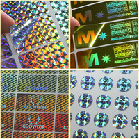 Autocollants holographiques irisés laser personnalisés, décalcomanies arc-en-ciel scintillantes