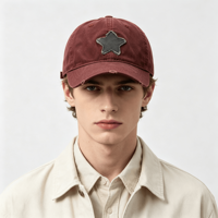 Gorra de Béisbol Vintage de Algodón Lavado con Borde Curvo Desgastado, Logotipo de Parche, Casual, Suave, Protección Solar para Exteriores, para Hombres y Mujeres