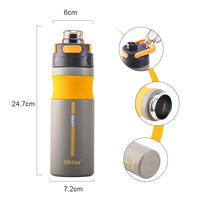 Nouvelle conception, bouteille d'eau isotherme en acier inoxydable à double paroi de 580 ml, pour les voyages, les sports de plein air