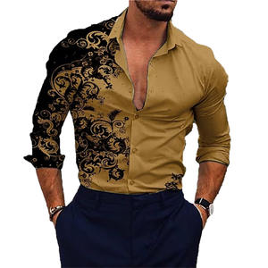 Camicia a maniche lunghe Casual da <span class=keywords><strong>uomo</strong></span> di moda primavera e autunno della serie hawaiana di Natale stampata - Product Image 5