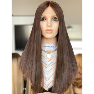 Gran Oferta Hermosa Peluca Kosher Judía de Cabello Virgen Europeo con Encaje HD, Larga y Lisa, con Capa Súper Ligera, para Mujer, Gorra Pequeña, Sin Pegamento - Product Image 2