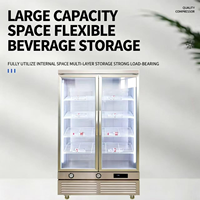 Réfrigérateur commercial multi-étagères grande capacité pour boissons, réfrigérateur de présentation pour bières, colas et autres boissons