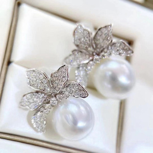 Eleganti Orecchini Floreali Simil-Perla per Donne, Classici Orecchini Pendenti a Fiore, Gioielli di Moda per Uso Quotidiano e Feste - Product Image 4