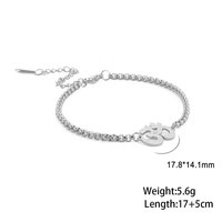 Bouddha Hindou Yoga Om Aum Bracelet En Acier Inoxydable Boîte Chaîne Bracelet Femmes Hommes Hindouisme Amulette Vintage Bijoux Cadeau