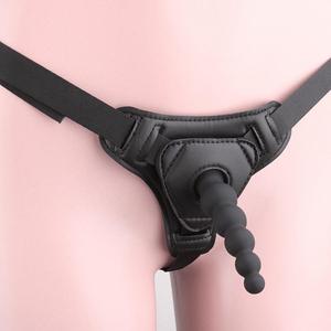Silicone piccolo <span class=keywords><strong>Dildo</strong></span> ventosa cinghia su <span class=keywords><strong>Dildo</strong></span> per gli uomini delle donne Gay Strapon anale perline testa di testa mutandine Strapon per lesbiche - Product Image 2