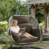 Coussin de remplacement pour fauteuil suspendu SUREWALHOME, coussin de balançoire pour patio avec appui-tête, coussin de balançoire de plafond pour balcon, imperméable