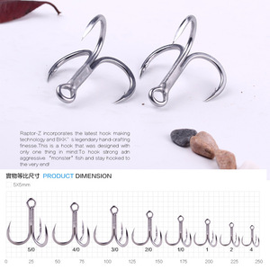 Hameçon de pêche en eau salée à trois pointes Raptor-Z, taille 3/0, ultra antirouille, super résistant pour utilisation en mer - Product Image 4