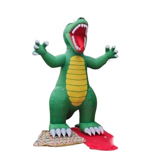 <span class=keywords><strong>Grand</strong></span> modèle gonflable vert promotionnel de dinosaure pour annoncer le dinosaure vert gonflable d'annonce de haut de 5M - Product Image 4