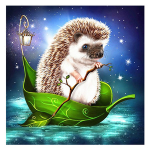 Pintura de decoración del hogar al por mayor pintura de animales estrella <span class=keywords><strong>erizo</strong></span> DIY 5D pintura de diamantes - Product Image 2