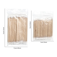 ZHI JIA Nouveau lot de 100 cotons-tiges jetables roses en plastique à double tête ultra-fine pour maquillage, rehaussement de cils et nail art