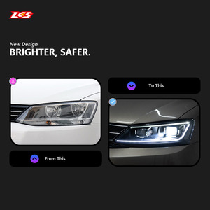 Conjunto de Faros Delanteros LED <span class=keywords><strong>LKS</strong></span> Recién Modificados para Volkswagen Jetta Sagitar MK6 2011-2018, Lámpara para Automóvil con Luz de Giro 2011-2018 - Product Image 2