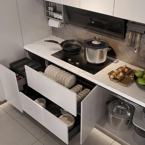 Modèle d'hôtel sur mesure de grande taille standard complet de haute qualité conceptions d'armoires de cuisine intelligentes de luxe pour les promoteurs immobiliers - Product Image 4