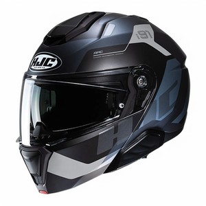Casco Modulare Hjc I91 Grigio Nero XL in Policarbonato per Moto - Product Image 1