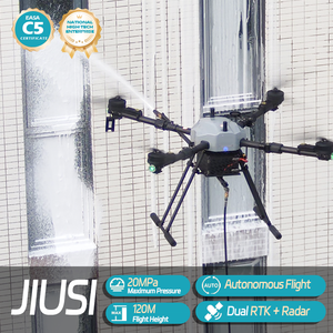 Drone de nettoyage autonome haute pression de qualité supérieure avec caméra et télécommande pour le nettoyage des panneaux solaires - JIUSI D15R RTK, conception pliable - Product Image 1