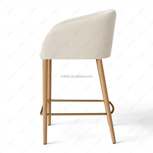 FERLY Cómodo taburete de barra y Mostrador de tela Barrelback con respaldo para el hogar Isla de cocina Diseño moderno - Product Image 4