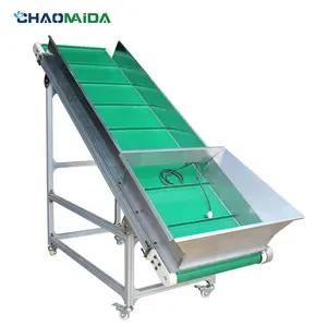 Customized height adjustable conveyor Metal parts conveying equipment inclined belt conveyor