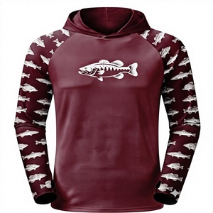 Mens Athletic Fishing Hoodie Long Sleeve <b>Sun</b> Protection <b>Shirt</b> Outdoor Activewear With Graphic Print For Men - Product Image 1