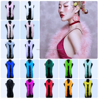 Vente en gros de 2m 40g de magnifiques boas colorés à motif blanchi pour chandelle et plumes de marabout pour les décorations de fête et de carnaval