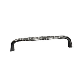 Poignée de tiroir en alliage de zinc chromé noir mat, minimaliste et durable, pour meubles - Product Image 1