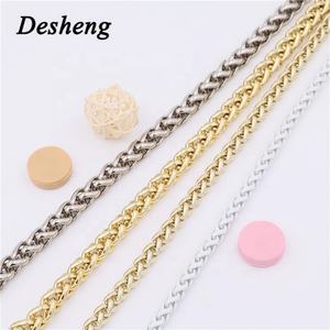 Cadena de metal Chapado en oro real Cadena de moda Bolso Correa de hombro Cadena decorativa - Product Image 5