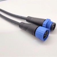 IP68 étanche M15 2pin 3pin 4pin 5pin connecteur de câble mâle femelle d'accouplement fileté pour module d'éclairage de rue led