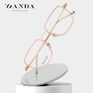 Montures de lunettes Danda R2318, rectangulaires, monture intégrale, titane pur, légères, unisexes, lunettes optiques - Product Image 2