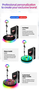 Machine photomaton 360, <span class=keywords><strong>selfie</strong></span> <span class=keywords><strong>rotatif</strong></span> à 360 degrés, photomaton avec anneau lumineux LED, appareil photo 360, machine photomaton pour fêtes et mariages - Product Image 4