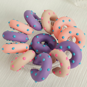 C-Shaped Ear Clips Women's Fashion Earrings Polka Dots <b>Beaded</b> <b>Plastic</b> Resin Daily Wear Summer 2024 Geometric Design EH505 - Product Image 1