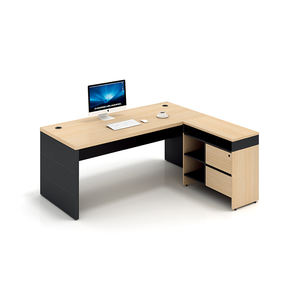 Bureau de travail moderne modulaire convertible, tables de lecture pour ordinateur, mobilier de bureau en bois, petit bureau d'accueil avec tiroirs - Product Image 1