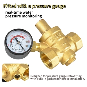 Valvola Manuale in Ottone per la Riduzione della Pressione dell'Acqua, Regolatore di Pressione Media Regolabile per Sistemi di Approvvigionamento Idrico Residenziali/Commerciali - Product Image 4