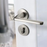 YMC Moderne Chambre Serrure De Porte En Bois Silencieux Absorbant Magnétique Split Poignée En Alliage De Zinc pour Une Utilisation Intérieure Villas Intégrées