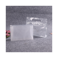 Sac de pochette cosmétique en PVC givré clair à la mode étui de rangement à fermeture à glissière portable étanche avec motif de dessin animé