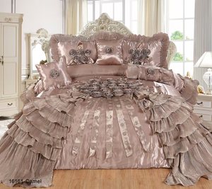 Sang trọng ưa thích đám cưới 6pcs Duvet Comforter Set tấm ga trải giường thiết lập Bộ quà tặng - Product Image 3