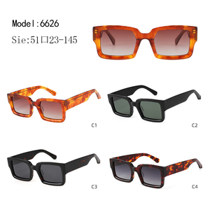 Gafas de sol rectangulares unisex con montura completa, montura negra, protección UV400, protección solar para adultos - Product Image 3