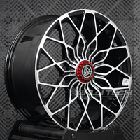 Jantes forgées sur mesure XINLAI Monoblock 5x112 5x114.3 5x120 19 20 21 pouces Noir brillant avec face usinée et motif maillé pour Audi RS7