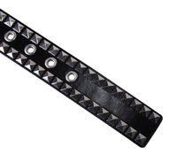 Ceinture épaisse à clous de style gothique, vintage, en cuir PU, avec boucle en alliage, clous pyramidaux, style punk rock, mode décontractée