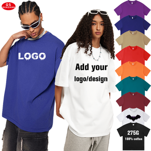 T-shirt Oversize Boxy da Uomo in Cotone 100% di Alta Qualità, 275gsm, Taglie USA, 22 Colori, Tinta Unita, Modello Corto, Unisex - Vendita all'Ingrosso - Product Image 1