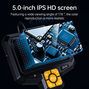 Caméra endoscopique industrielle portable 5M 5 pouces IPS 8mm 2MP IP67, mini caméra d'inspection Explorer pour <span class=keywords><strong>tuyaux</strong></span>, portable, industrielle - Product Image 3