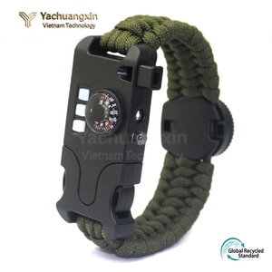 Outdoor survival <b>bracelet</b>, multifunctional nylon woven umbrella <b>rope</b>, three strand pattern compass <b>bracelet</b> - Product Image 2