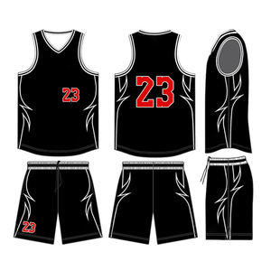 Ensemble de maillots de basket-ball classiques personnalisés en polyester, impression numérique, taille plus, antibactérien, séchage rapide, respirant, uniforme de basket-ball - Product Image 4