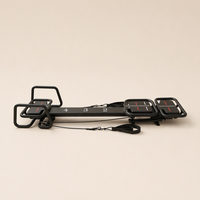Mini Reformer Pilates en Aluminium Portable et Réglable pour Studio à Domicile avec Boucles de Résistance pour le Renforcement du Tronc