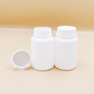 ขวดพลาสติกสำหรับเก็บยาแคปซูลเม็ดหนาเกรดอาหารสีขาว - Product Image 1