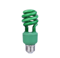 Ampoules LED CFL Demi-Spirale Colorées 11W 13W 15W Économiques pour Décoration de Fêtes à Domicile, Lumière Verte OEM