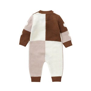 Mimixiong OEKO-TEX inverno vestiti caldi per bambini con motivo a cuore neonato bambino lavorato a maglia pigiama all'uncinetto pagliaccetto a maniche lunghe abiti - Product Image 4