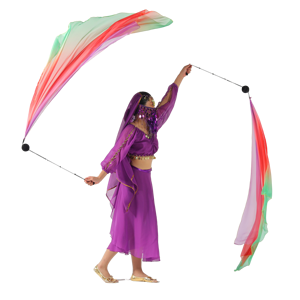 Velo de danza de adoración Poi Ball Danza del vientre Poi Streamer Throw Ball <span class=keywords><strong>Haka</strong></span> Polynesian Dance Veil Poi - Product Image 6