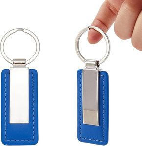 Llavero de Cuero con Anillo Metálico, Porta Llaves, Llavero para Coche, Negro y Marrón, Duradero, Adorno Colgante para Bolsa, Hogar y Oficina - Product Image 6