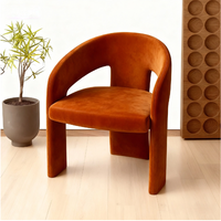 Fauteuil d'appoint moderne minimaliste nordique de luxe personnalisé, confortable, rembourré en velours, pour la maison, le bureau, le salon